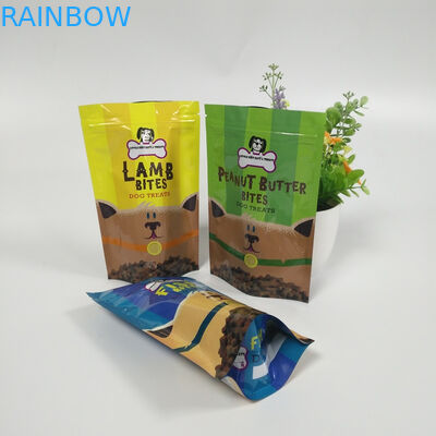 Túi Ziplock Bao bì Pet Food Bag 120 Micron Độ dày với cửa sổ rõ ràng