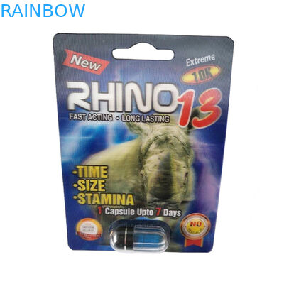 Premier Zen / Rhino 13 Pills Hộp giấy Bao bì vỉ Giấy 3D In ống đồng In thẻ Zen Zen tình dục