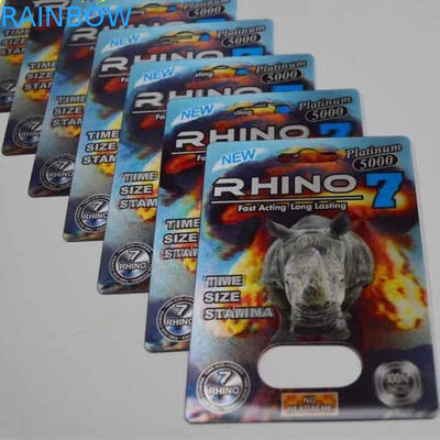 Premier Zen / Rhino 13 Pills Hộp giấy Bao bì vỉ Giấy 3D In ống đồng In thẻ Zen Zen tình dục