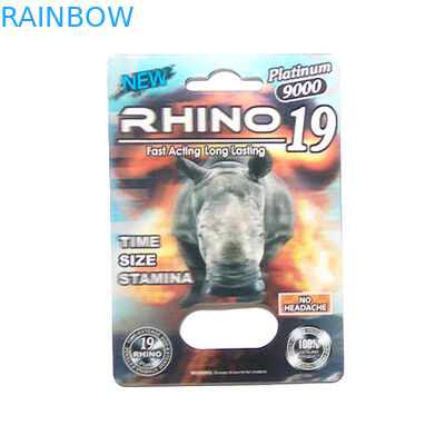 Gravnre In Hộp Giấy Bao bì Panther / Mamba / Rhino V7 Thuốc tăng cường Nam được áp dụng