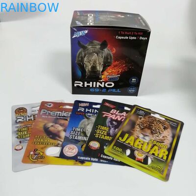 Rhino 69 Capsule Viên nhựa Thẻ vỉ Bao bì Black Panther / Mamba / Rhino V7