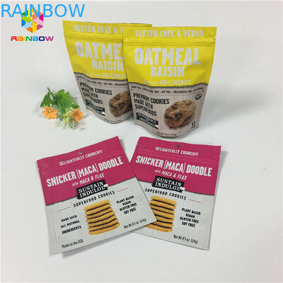 Gravure Printing Stand Up Ziplock Túi đóng gói Vanilla Coffee / Sữa Protein Powder