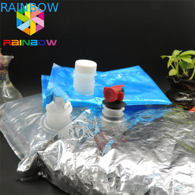 10L BiB Nhôm Lá Rượu Rượu Đứng lên Túi Spout / Van lưu trữ Túi được chứng nhận FDA