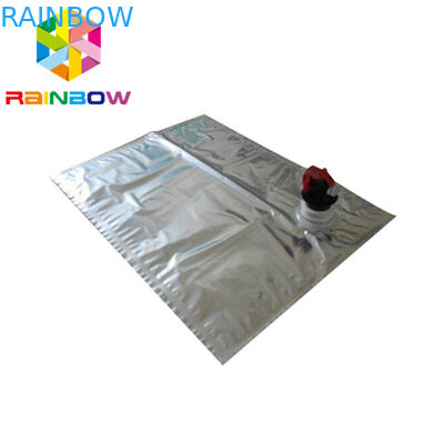 10L BiB Nhôm Lá Rượu Rượu Đứng lên Túi Spout / Van lưu trữ Túi được chứng nhận FDA