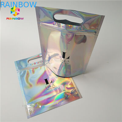 Túi đựng mỹ phẩm chăm sóc da Hologram Lá tắm muối Đóng gói với cửa sổ / móc áo
