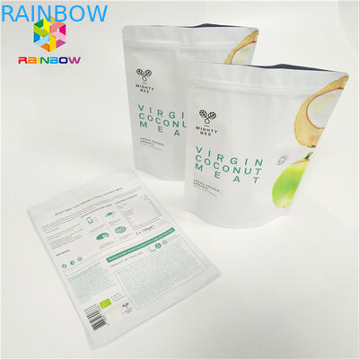 Ống đồng In túi nhựa Bao bì có thể tái sử dụng Đứng lên Túi khô tươi có khóa kéo