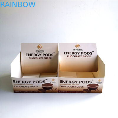 Hộp giấy kraft thân thiện với môi trường, hộp hiển thị có thể gập lại cho sô cô la