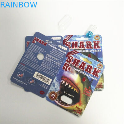 Rhino Pill Capsule Vỉ bao bì Thẻ Hiển thị Hộp Nam Tăng cường hiệu suất tình dục