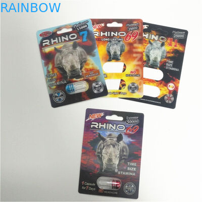Vỉ nhựa bền màu Rhino Bao bì 3d Lenticular Thẻ Nam Chất liệu giấy tráng