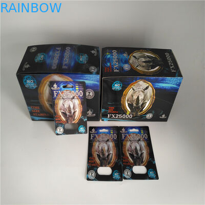 RHINO Pill Vỉ bao bì Thẻ 3d Lenticular cho nam Thuốc tăng cường hiệu suất tình dục
