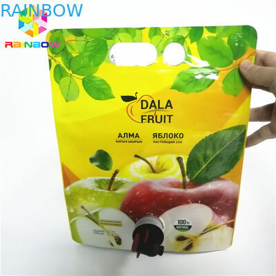 Leak Proof Spout Túi Bao bì Nhôm Lá 2L 3L 5L Rượu vang Apple Juice Storage