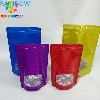 Mini Nhôm Lá Túi Bao bì Đứng lên Ziplock Kẹo tái chế Đường Áp dụng
