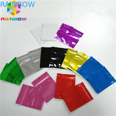 Long lanh Flash Star Hologram Mylar Ziplock Túi Glossy Three Side Seal Mặt nạ đóng gói