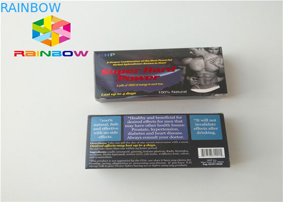 Hộp giấy bìa cứng mạnh mẽ Bao bì pha trộn màu sắc với sự chấp thuận của FDA FDA