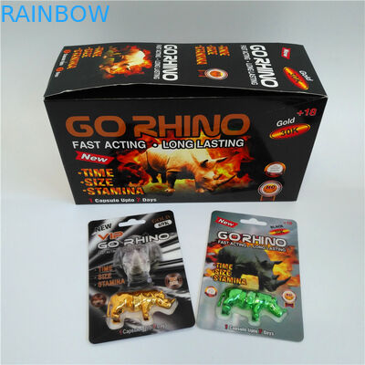 Nhựa Pill Chai Capsule Blister Thẻ Bao bì Go Rhino Gold 3D Toàn bộ