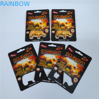 Cách sử dụng phần cứng Bao bì thẻ vỉ đi Hộp đựng viên nang Rhino Hole Tái chế Giấy