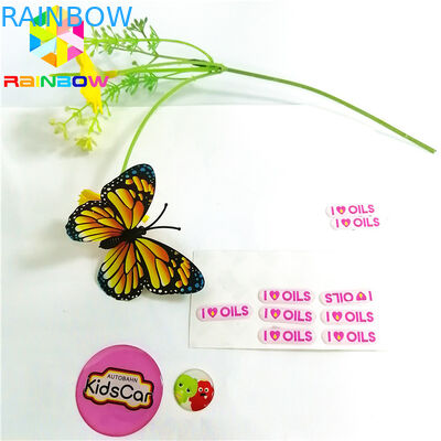 Nhãn dán chống thấm nước tự dính 3D Epoxy Kim loại Logo tùy chỉnh In ấn