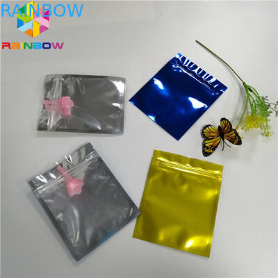 Hologram Lá Túi Bao bì Heat Seal Star Flash Mylar Nhựa Ba mặt túi Zipper Zipper