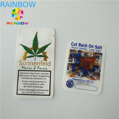 Giấy kraft Túi Weed Túi giấy bạc Bao bì Ziplock Nhôm Lá cho 1/4 gram bột