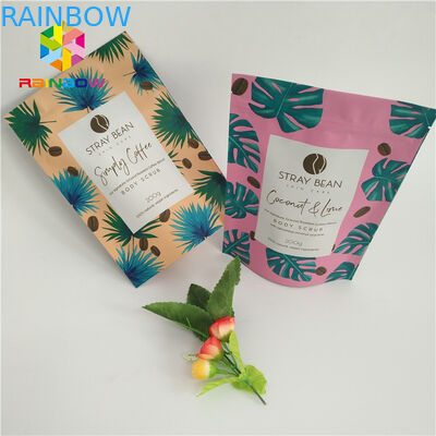 Cà phê Chà xát Bao bì Đứng lên Túi K Hộp đựng muối tắm lá nhôm