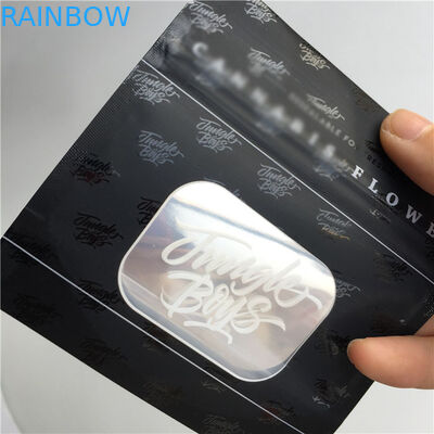 Bề mặt túi nhựa màu đen mờ Bao bì tại chỗ UV trong suốt Cửa sổ phía trước rõ ràng