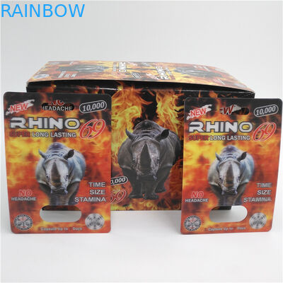 Gói vỉ thuốc RhINO 96 tùy chỉnh Bao bì Thẻ 3D dạng thấu kính Eco - Thân thiện