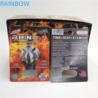 Gói vỉ thuốc RhINO 96 tùy chỉnh Bao bì Thẻ 3D dạng thấu kính Eco - Thân thiện