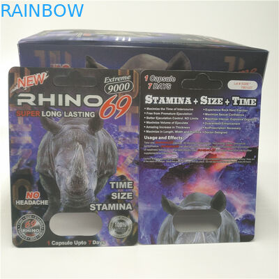 Gói vỉ thuốc RhINO 96 tùy chỉnh Bao bì Thẻ 3D dạng thấu kính Eco - Thân thiện