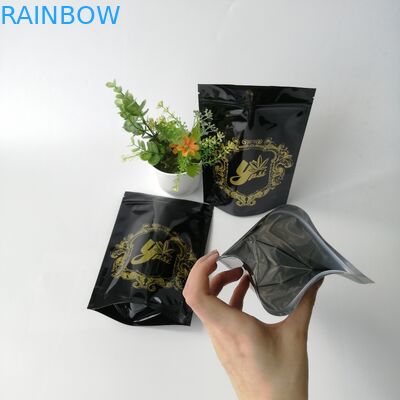 Logo Túi nhựa tùy chỉnh Bao bì Lá bóng Lá Weed Weed Mylar Zipper Doypack Túi