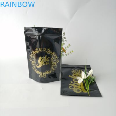 Logo Túi nhựa tùy chỉnh Bao bì Lá bóng Lá Weed Weed Mylar Zipper Doypack Túi