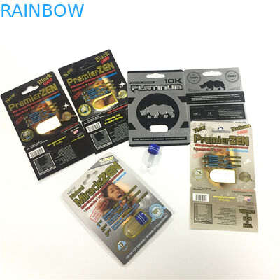 RHINO 8/11/25 Hiển thị vỉ vỉ đóng gói Hiệu suất tăng cường nam Thuốc chứa 3d rỗng