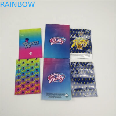 Ziplock Bao bì Túi nhựa Mylar Vật liệu cấp thực phẩm cho bột / thuốc viên / cây gai dầu