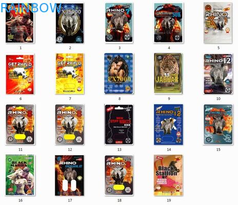Bao bì thẻ vỉ bền Mamba / Magnum 25k / Stiff Rox Rhino 69 Viên thuốc viên nang