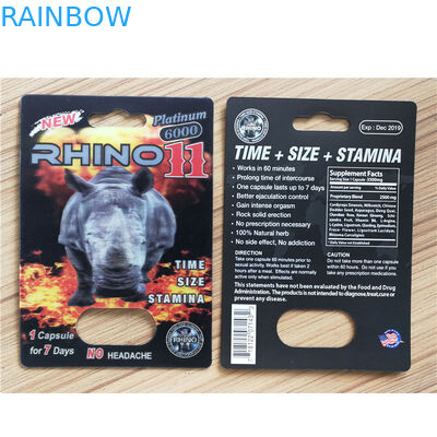Bao bì giấy tái chế bao bì Panther Rhino 25k Gói thuốc tăng cường nam