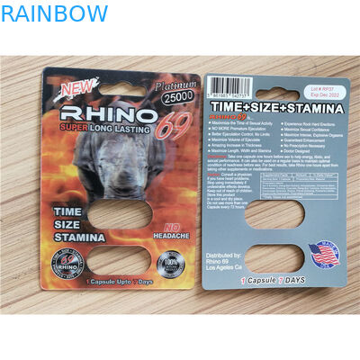 Bao bì giấy tái chế bao bì Panther Rhino 25k Gói thuốc tăng cường nam