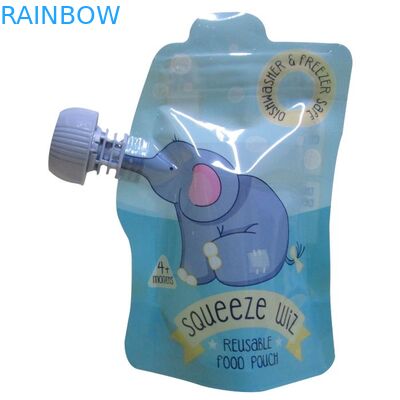 Animal Shape Liquid Spout Bag Bao bì Bóp đôi Ziplock tái sử dụng
