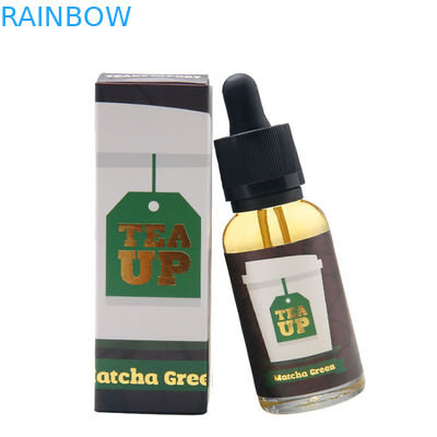 Hộp giấy có thể gập lại Bao bì 10ml 15ml 30ml CBD Oil E Liquid Chai Sticker