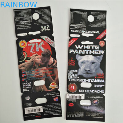 7K Panther Viên thuốc tình dục Bao bì Thẻ nâng cao nữ Logo tùy chỉnh với hộp hiển thị