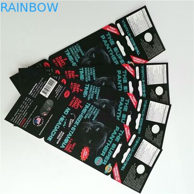 Viên nang thẻ Super Panther Bao bì CMYK Màu cho thuốc tăng cường nam