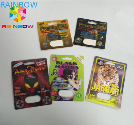 Tùy chỉnh bao bì thẻ vỉ bột Alien bột Rhino 3d Pills Capsule Pack