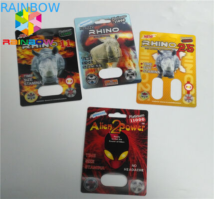 Capsule Container Blister Card Bao bì Sex Pills Power Tiller 69 7 3d 6000