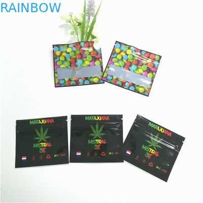 Thực phẩm Lớp Nhôm Lá Đứng Lên Túi Có thể kéo lại kẹo Cbd Gummy Bears Bao bì