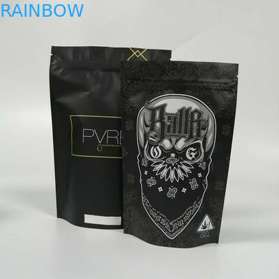 Túi nhựa y tế Cbd Bao bì có mùi bằng chứng 1 / 4oz 1 / 2oz 1oz có cửa sổ / dây kéo