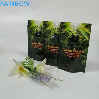 Túi nhựa y tế Cbd Bao bì có mùi bằng chứng 1 / 4oz 1 / 2oz 1oz có cửa sổ / dây kéo