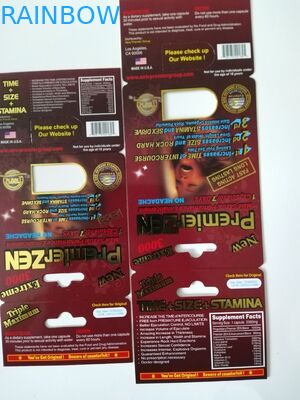 Nam Power Power Sex 3D Hiển thị Hộp giấy Premier Zen Hiệu ứng 3D Thẻ vỉ cho thuốc