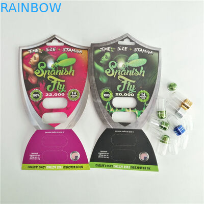 Bullet Shape Sex Tăng cường Viên nang Bao bì Chai Có nắp kim loại