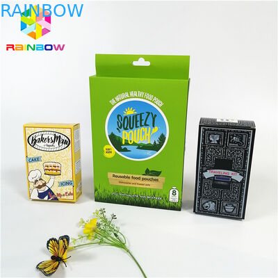 Có thể tái chế tùy chỉnh thiết kế logo thương hiệu in UV Hộp giấy dập nóng có lỗ treo cho quà tặng mỹ phẩm