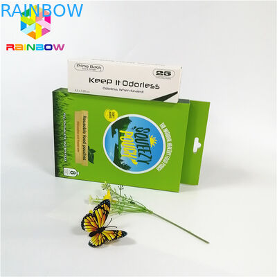 Có thể tái chế tùy chỉnh thiết kế logo thương hiệu in UV Hộp giấy dập nóng có lỗ treo cho quà tặng mỹ phẩm