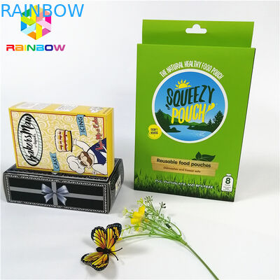 Glossy sáng bóng nóng dập logo thương hiệu OEM in hộp giấy quà tặng mỹ phẩm lông mi bao bì thẻ hộp