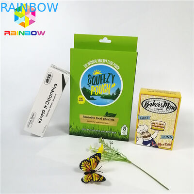 Bóng loáng thiết kế OEM logo in thẻ giấy hộp quà tặng mỹ phẩm lông mi bao bì hộp thẻ